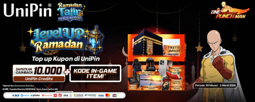 Level Up Ramadan dengan One Punch Man! Top Up dan Dapatkan Kode In-Game Item dan Hadiah Menarik lainnya!